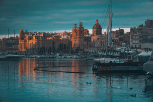 original Valletta Malta im Sunset
