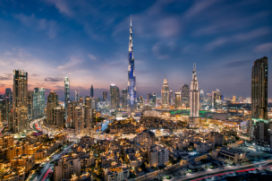 original Dubai Skyline Night